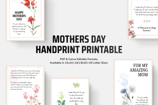 Mother day handprint printable pdf - image 2
