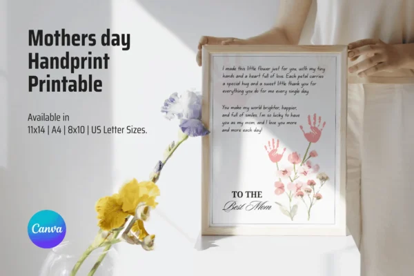 Mother day handprint printable pdf - image 8