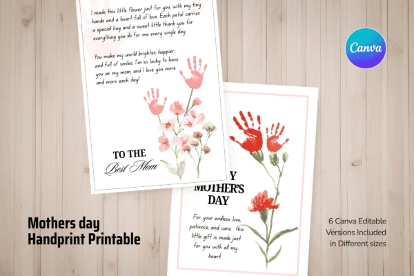 Mother day handprint printable pdf - image 3