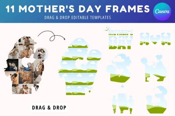 Mothers day photo frame canva editable pdf - image 13