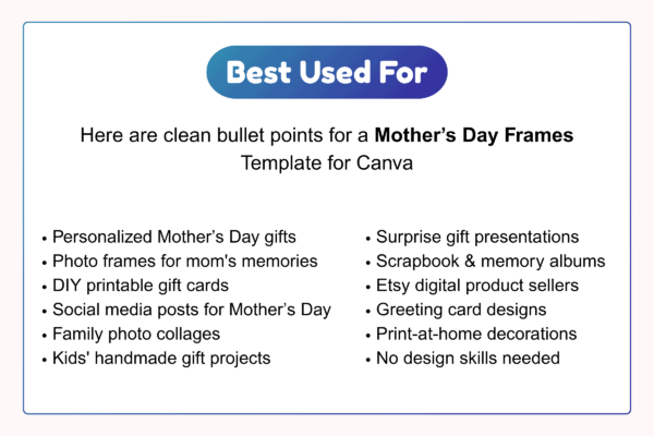 Mothers day photo frame canva editable pdf - image 5