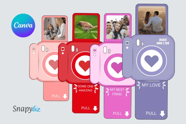 Printable Pull Out Photo Feature Image 5 Printable pull out photo card canva template - image 4
