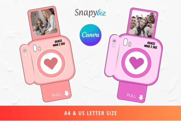 Printable Pull Out Photo Feature Image 6 Printable pull out photo card canva template - image 3