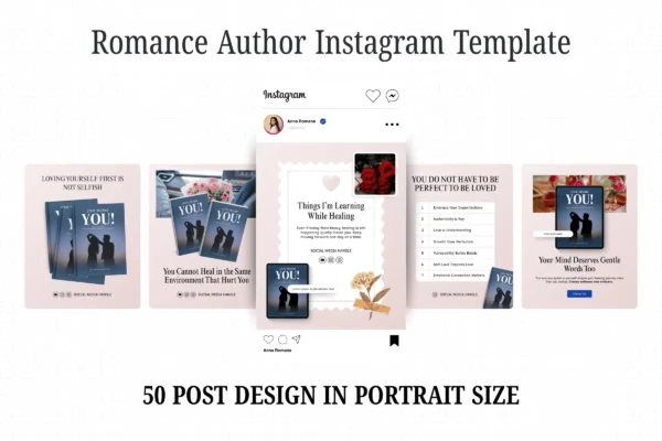 Romance Author Instagram Template Feature Images 2 Romance author canva instagram template - image 10