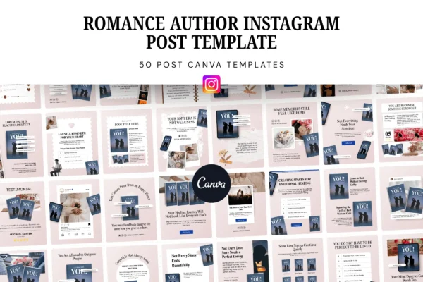 Romance Author Instagram Template Feature Images 4 Romance author canva instagram template - image 8