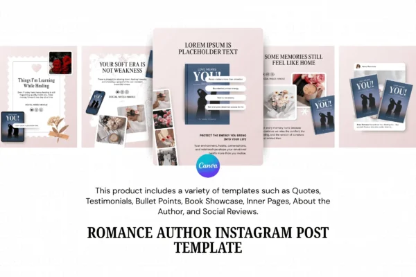 Romance Author Instagram Template Feature Images 8 Romance author canva instagram template - image 4