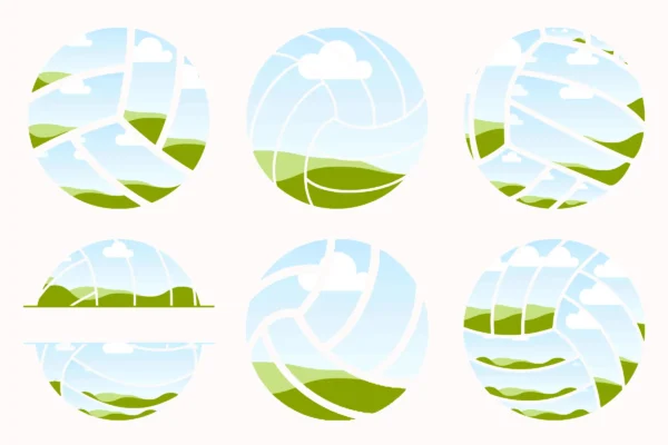 Volleyball Canva Frame Feature Images 4 Volleyball canva frame photo collage editable template - image 5