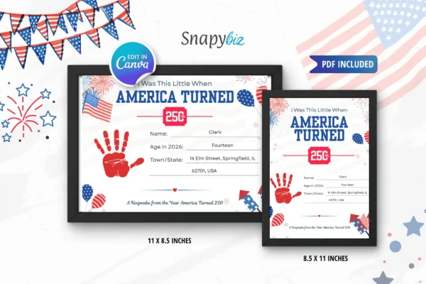 250Th Anniversary Usa Handprint Craft Feature Image 2 1 Free 250th anniversary usa handprint craft | canva template + pdf - image 11