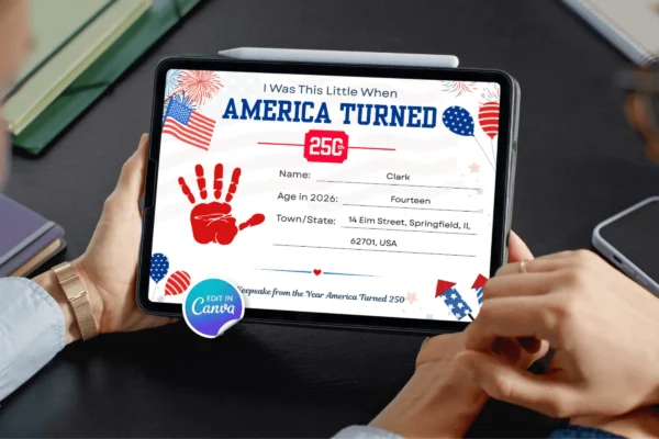 250Th Anniversary Usa Handprint Craft Feature Image 3 1 Free 250th anniversary usa handprint craft | canva template + pdf - image 10