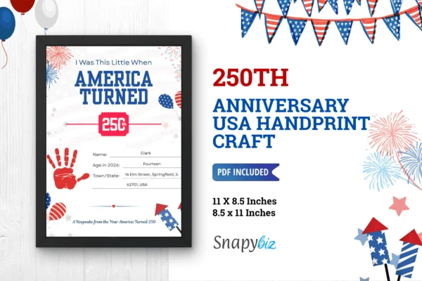 250Th Anniversary Usa Handprint Craft Feature Image 6 1 Free 250th anniversary usa handprint craft | canva template + pdf - image 7