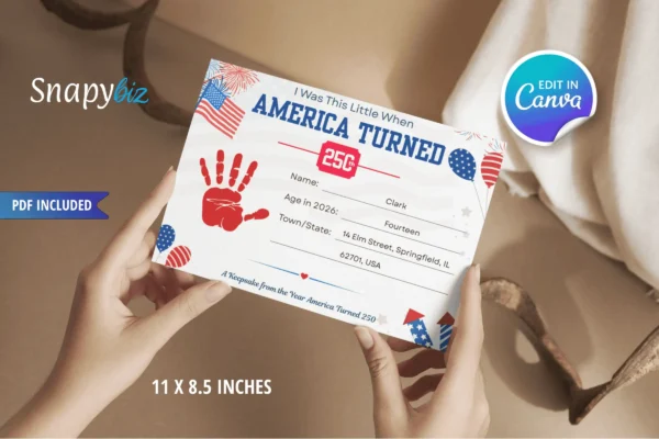 250Th Anniversary Usa Handprint Craft Feature Image 7 1 Free 250th anniversary usa handprint craft | canva template + pdf - image 6