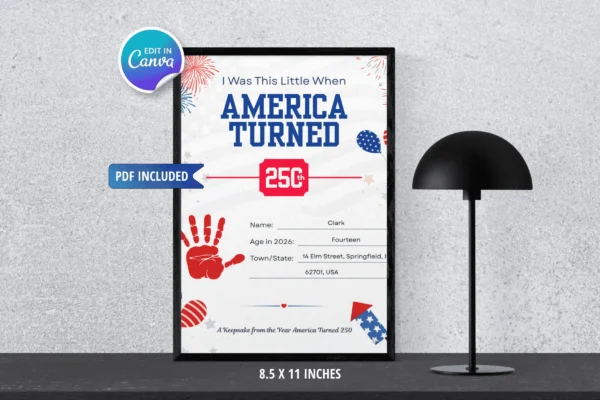 250Th Anniversary Usa Handprint Craft Feature Image 8 1 Free 250th anniversary usa handprint craft | canva template + pdf - image 5