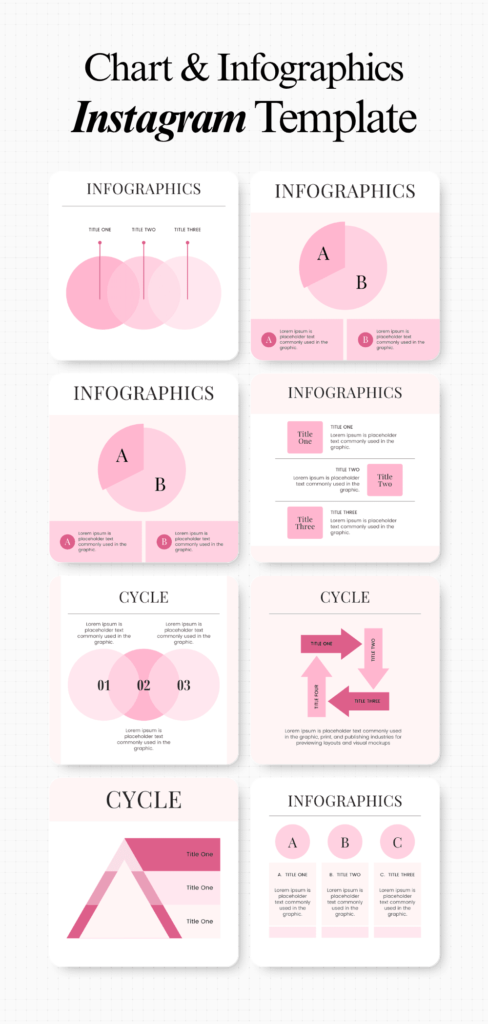 Chart and infographics Instagram template editable in Canva